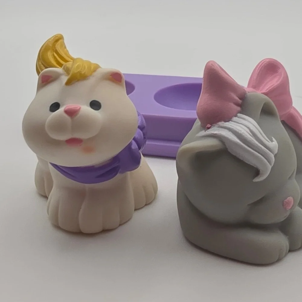 Fisher-Price Little People Cat Figures Set Multicolor Good 1996 1995